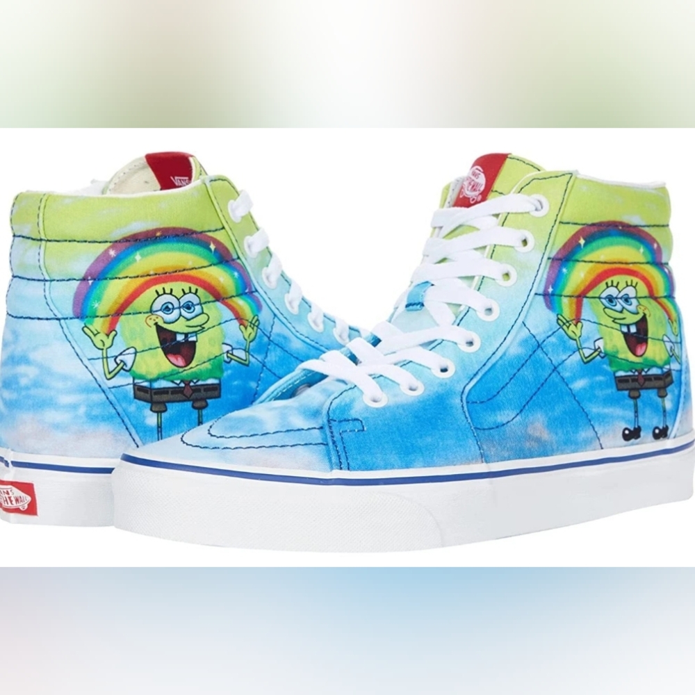 Vans X SpongeBob Sk8-Hi Imaginaaation Skate Sneakers Size 10 NWOT $110